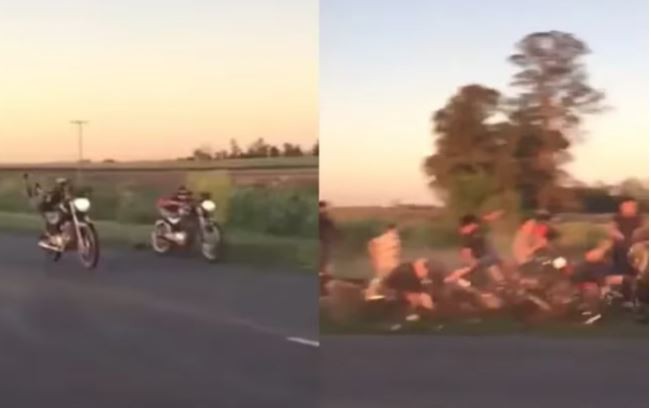 Impactante: corrían una picada de motos y embistieron a un grupo de personas | Actualidad