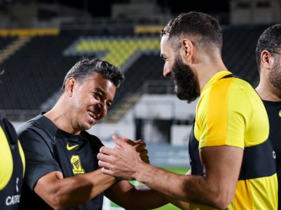 Gallardo dirigió el primer entrenamiento del Al-Ittihad: encuentro con Benzema | Deportes