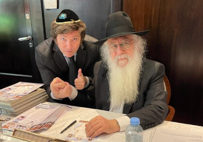 Milei recibió la bendición de un reconocido rabino y participó de una celebración judía | Actualidad