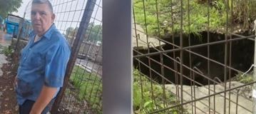 Rosario: A un colectivero se lo tragó la vereda y cayó en un pozo | Actualidad