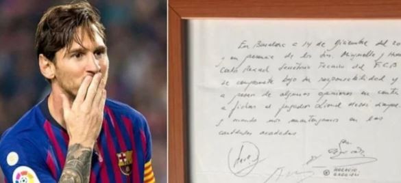 Subastarán la histórica servilleta en la que Messi firmó su primer contrato con Barcelona | Deportes