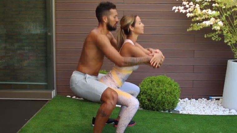 El entrenamiento hot de Ezequiel Garay y su novia, Tamara gorro | Deportes