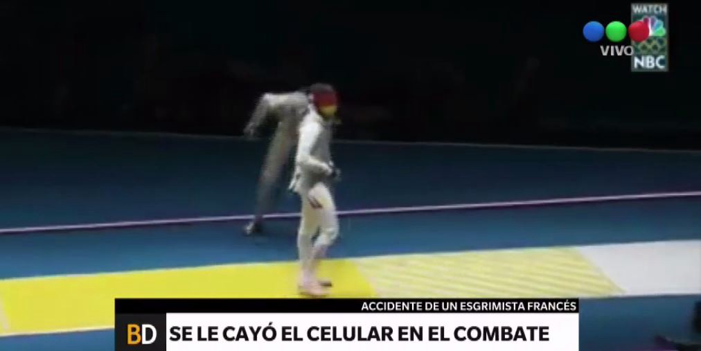 Río 2016: un esgrimista perdió el celular en plena competencia | Deportes