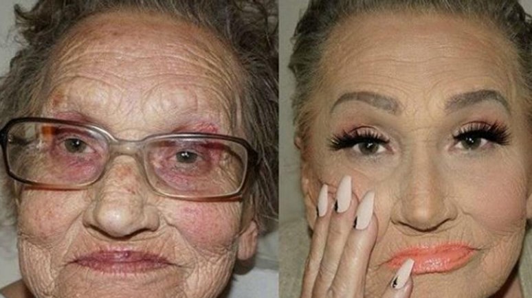 Rejuvenecer a los 80: maquilló a su abuela y logró un resultado increíble | Curiosidades