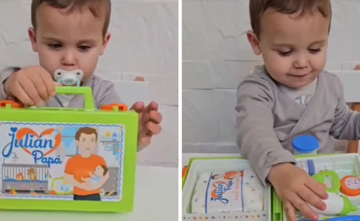 "Julián papá": la marca de muñecas presentó una nueva valija para varones | Actualidad