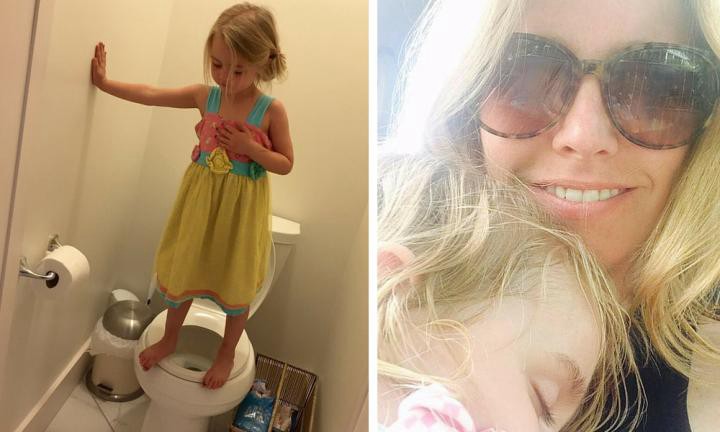 Le sacó una foto a su hija arriba del inodoro, pensó que era graciosa pero escondía un drama | Curiosidades