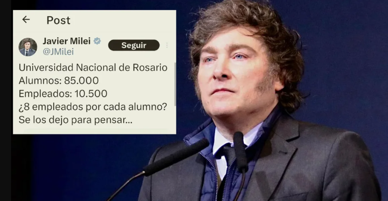 Milei hizo un posteo con un error matemático y lo condenaron en las redes | Política