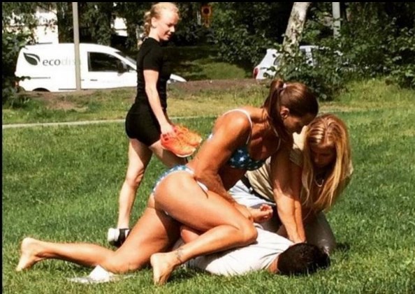 Tomaba sol en bikini, le robaron el celular, lo corrió y lo atrapó | Curiosidades