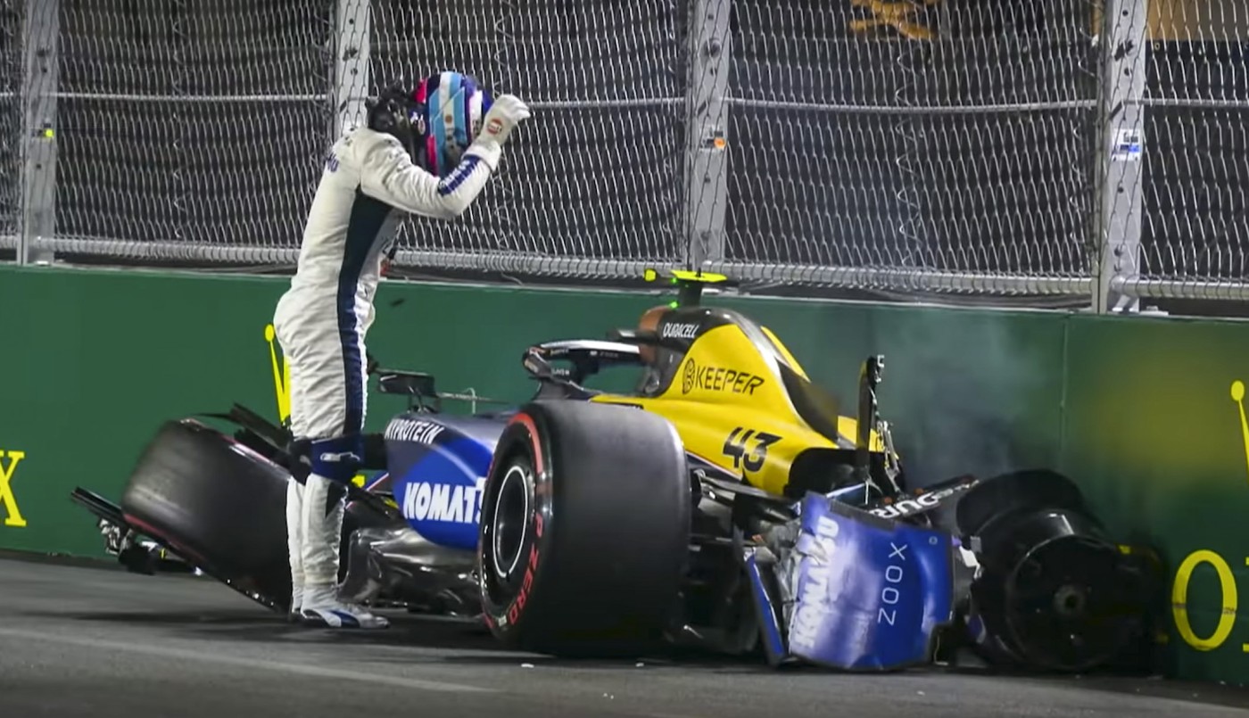 Colapinto chocó en la qualy del GP de Las Vegas y está en duda su participación en la carrera | Deportes