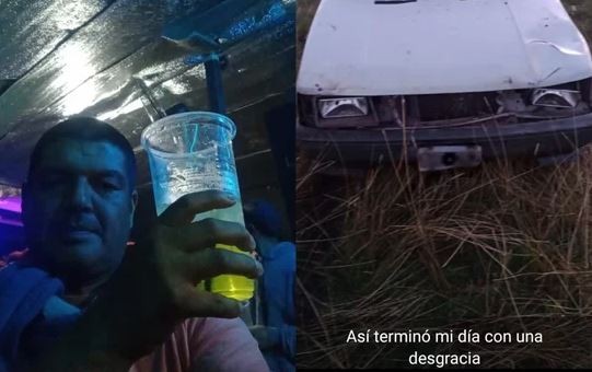 "Así terminó mi día...": publicó fotos bebiendo y de su auto tras atropellar y matar a un ciclista en Ruta 2 | Actualidad