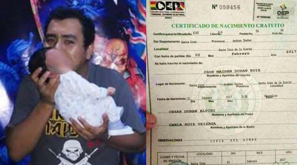 Llama a su hijo Iron Maiden en honor a la banda y quiere que el pequeño "sea una bestia" | Curiosidades