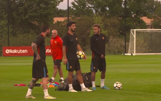 Messi, Neymar y Suárez se batieron a duelo en la cancha con un desafío muy particular | Deportes