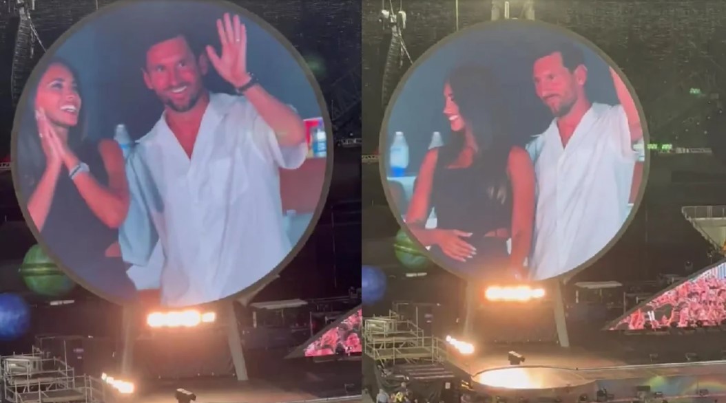 Leo Messi y Antonela Rocuzzo fueron captados por la "kiss cam" de Coldplay en Miami | Espectáculos