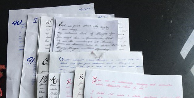 Juntó las cartas que su novio le mandó durante tres años y halló un mensaje oculto | Curiosidades