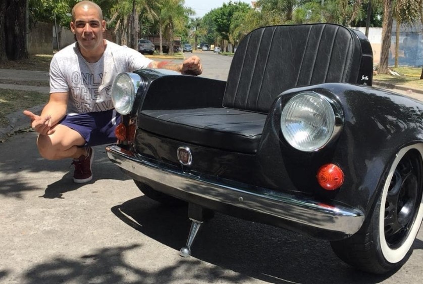 Es carpintero naval y crea sillones con piezas recicladas de autos | Actualidad
