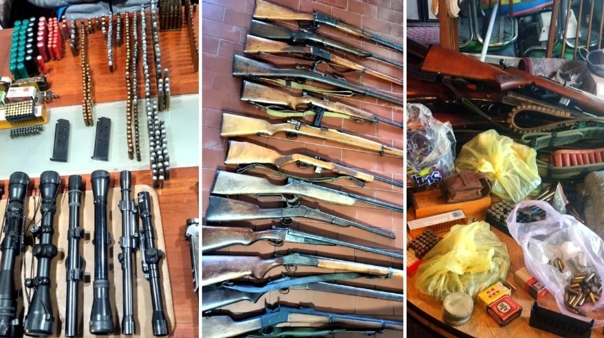 Encontraron un arsenal durante un allanamiento por violencia de género en Lugano | Actualidad