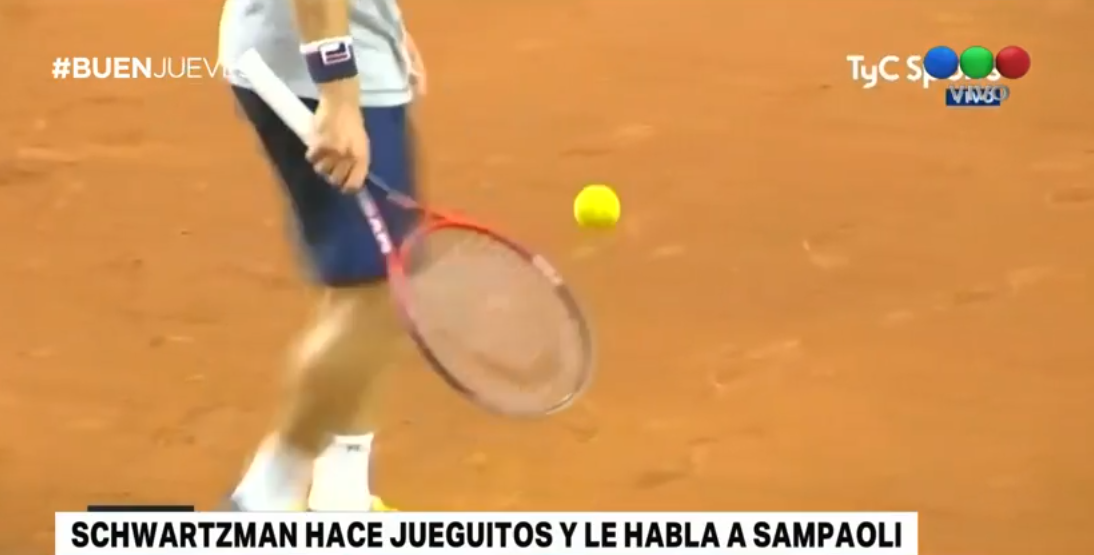 Diego Schwartzman hace jueguitos con la pelota de tenis y le habla a Sampaoli | Deportes