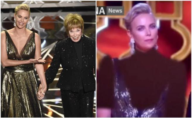 Video: así censuró la tv iraní el escote de Charlize Teron | Espectáculos
