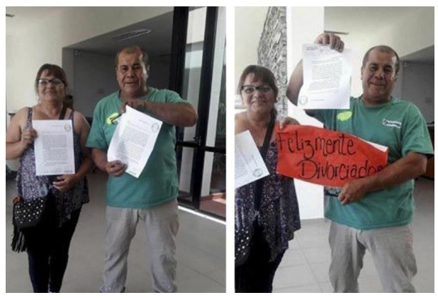 Los anti San Valentín: Se divorciaron y brindaron con champagne en el juzgado | Curiosidades