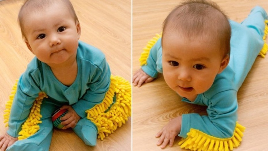 Venden un enterito para bebé que también sirve para limpiar el piso | Curiosidades