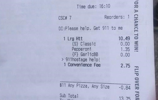 Pidió una pizza por internet y que la rescaten de un secuestro | Internacionales