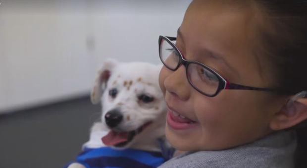 La tierna historia de la nena y el cachorro sordos que se comunican por lenguaje de señas | Internacionales