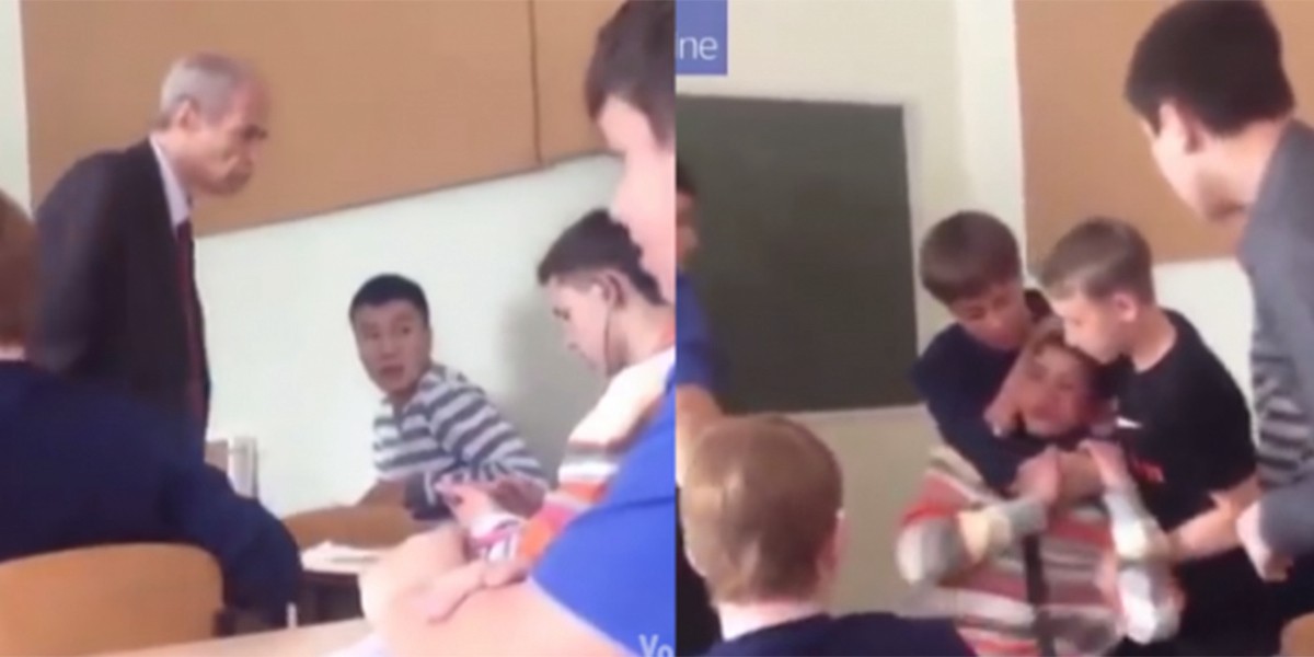 Video: feroz golpiza de un alumno a un profesor por quitarle los auriculares | Internacionales