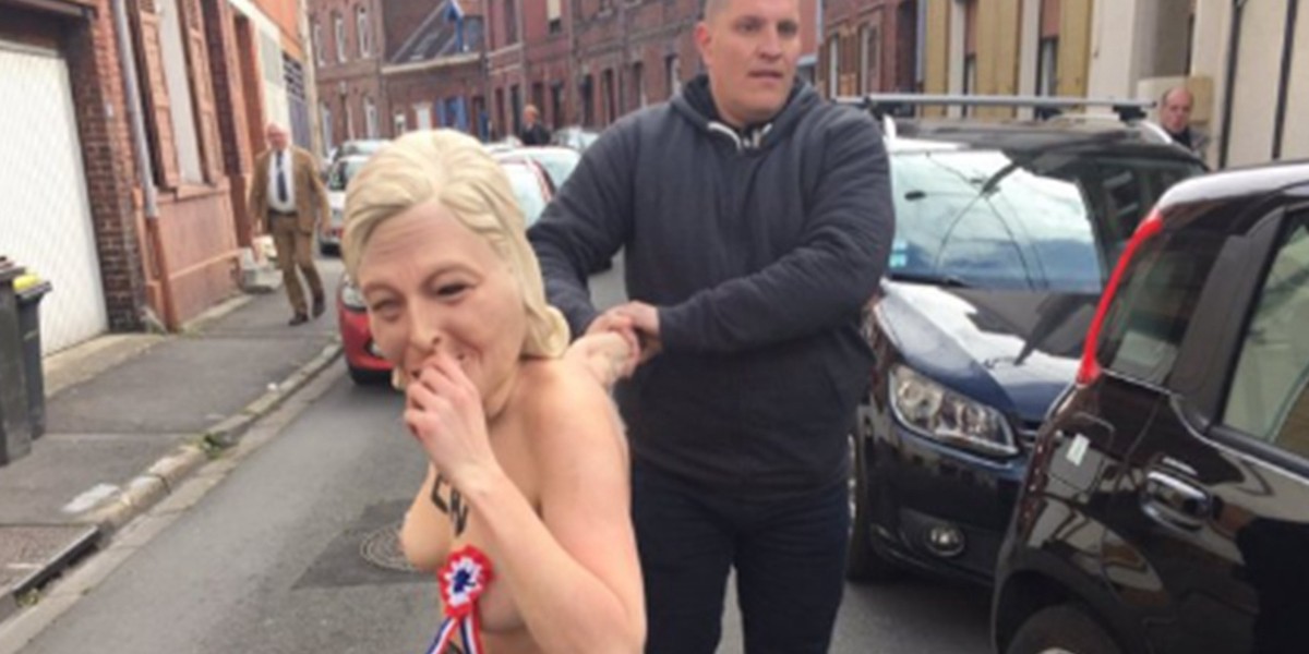 Detuvieron a un grupo de feministas por intentar boicotear la votación de Le Pen | Internacionales