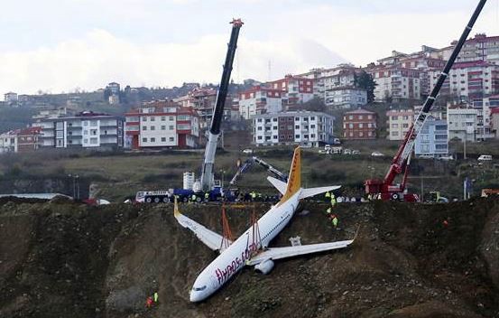 Así fue el rescate del avión que aterrizó en un acantilado en Turquía | Internacionales