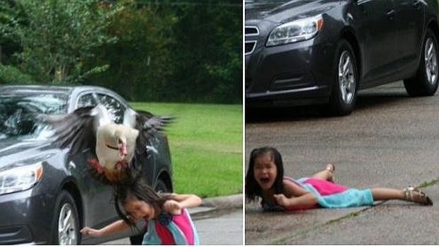 Foto viral: la nena que fue atacada por una gansa | Redes