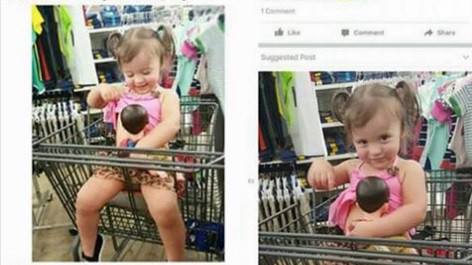 Increíble reacción en redes sociales ante una foto de una nena amamantando a un muñeco | Redes