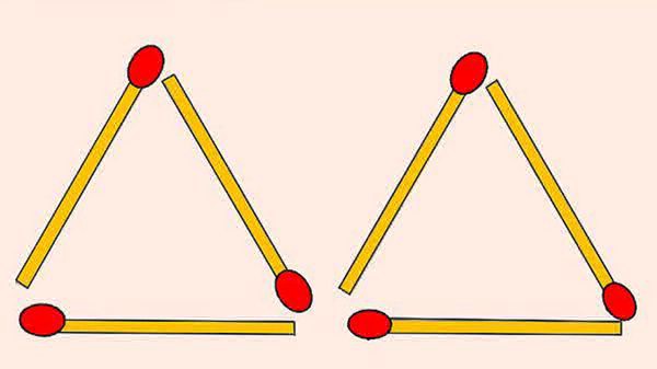 #DesafíoViral ¿Cómo convertir dos triángulos de fósforos en cuatro? | Redes