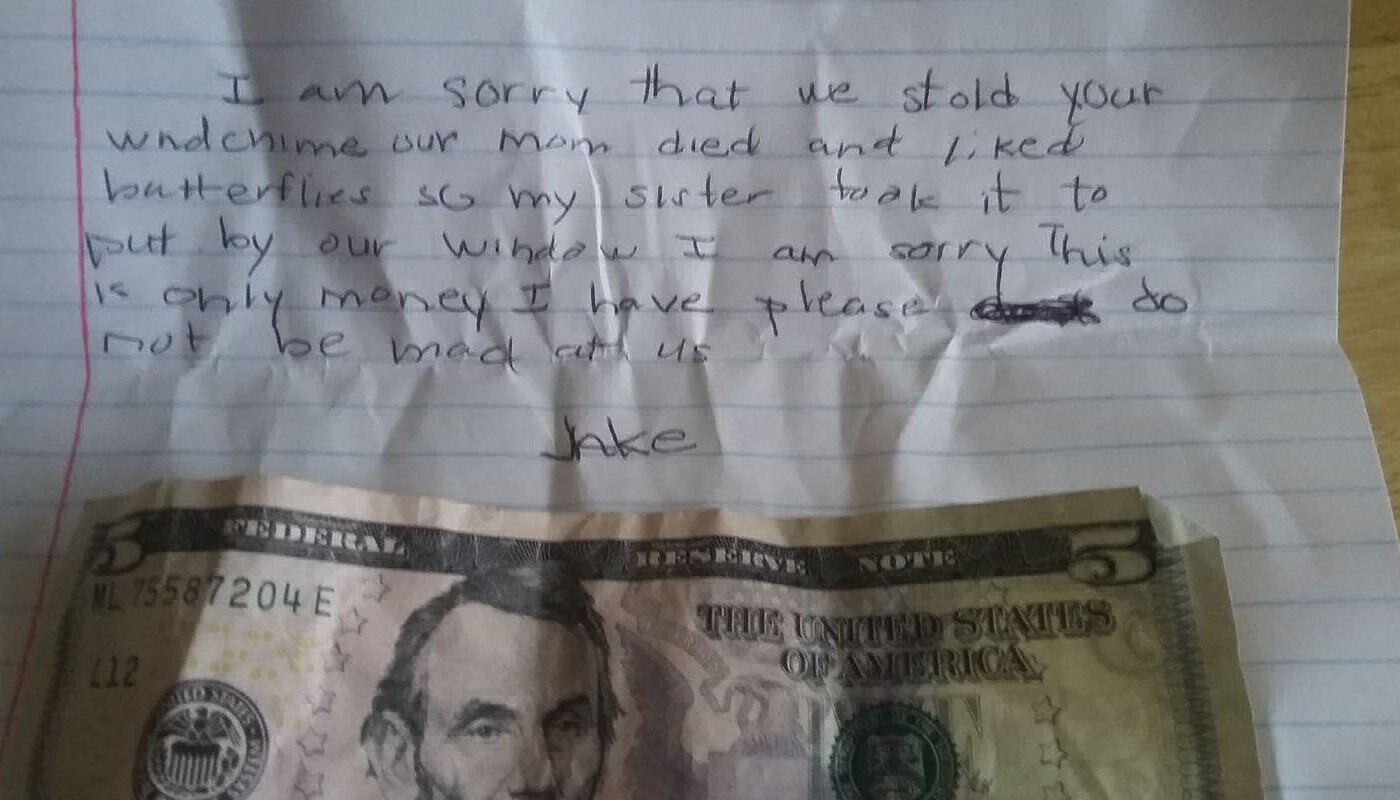 La conmovedora carta que le dejaron luego de robarle | Redes