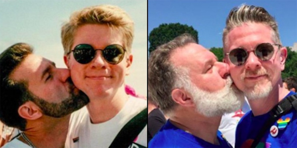 Recrearon una foto después de 25 años para demostrar que el amor real es posible y su historia se viralizó | Redes