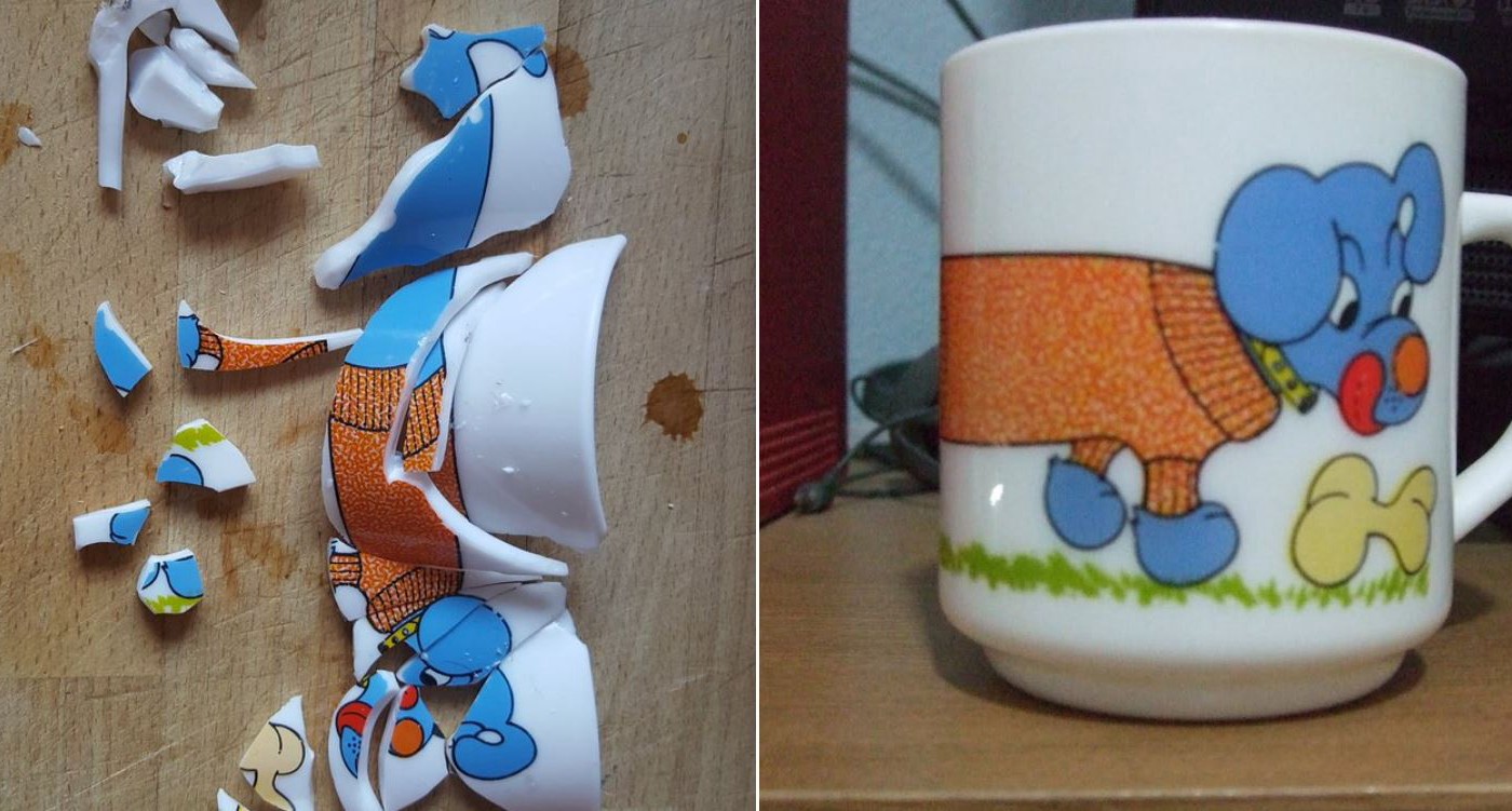 Se le rompió la taza preferida de su esposa, lo publicó en Twitter pidiendo ayuda y lo que pasó fue increíble | Redes