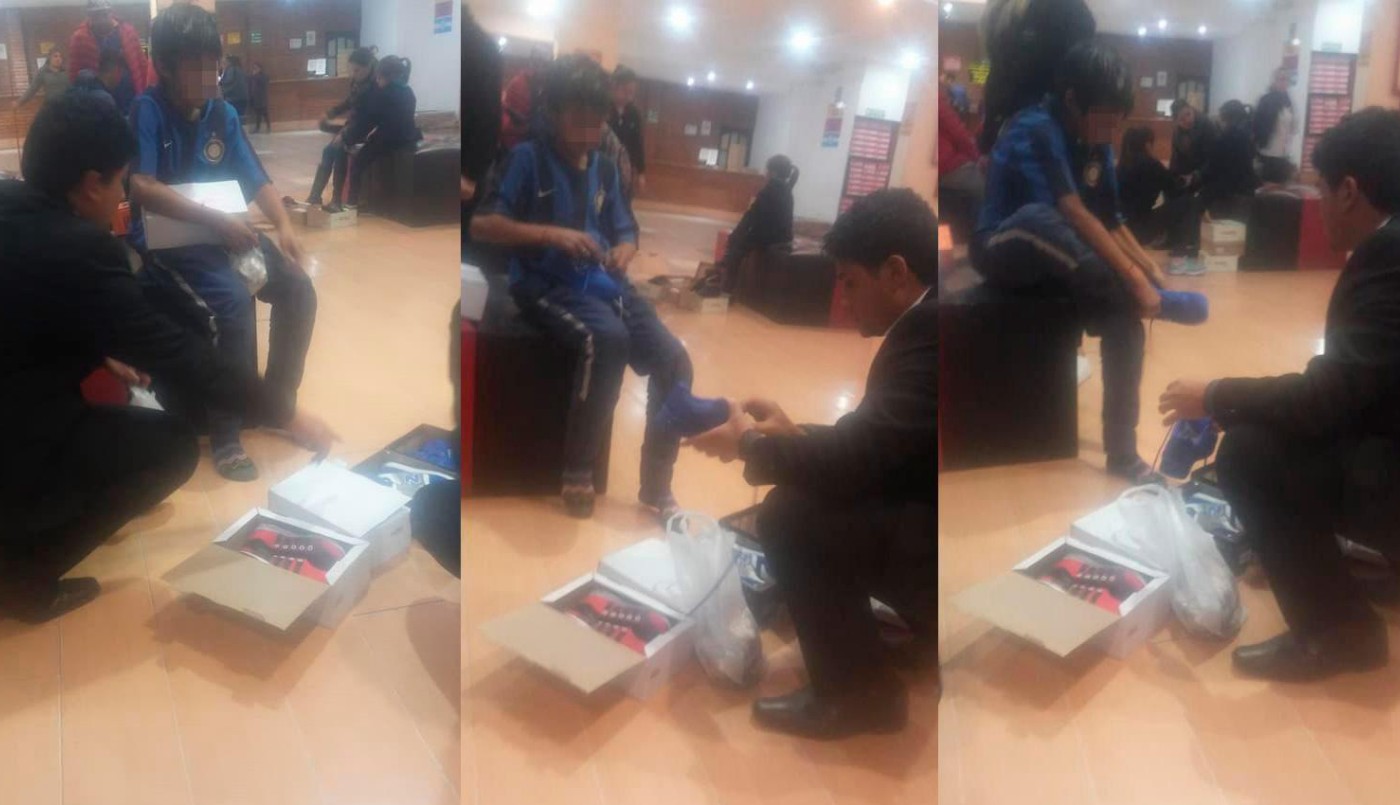 Viral solidario: un tucumano llevó a comprar zapatillas a un nene que pedía monedas descalzo | Redes
