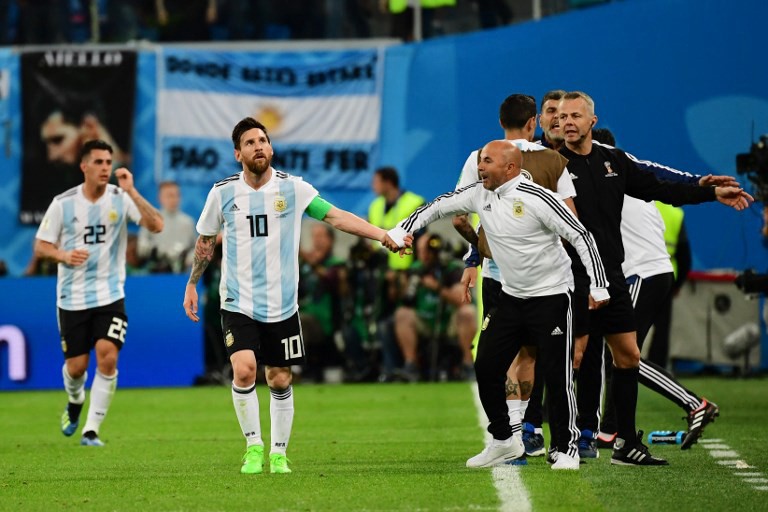 El loco y solitario festejo de Sampaoli del gol de Rojo | Rusia 2018