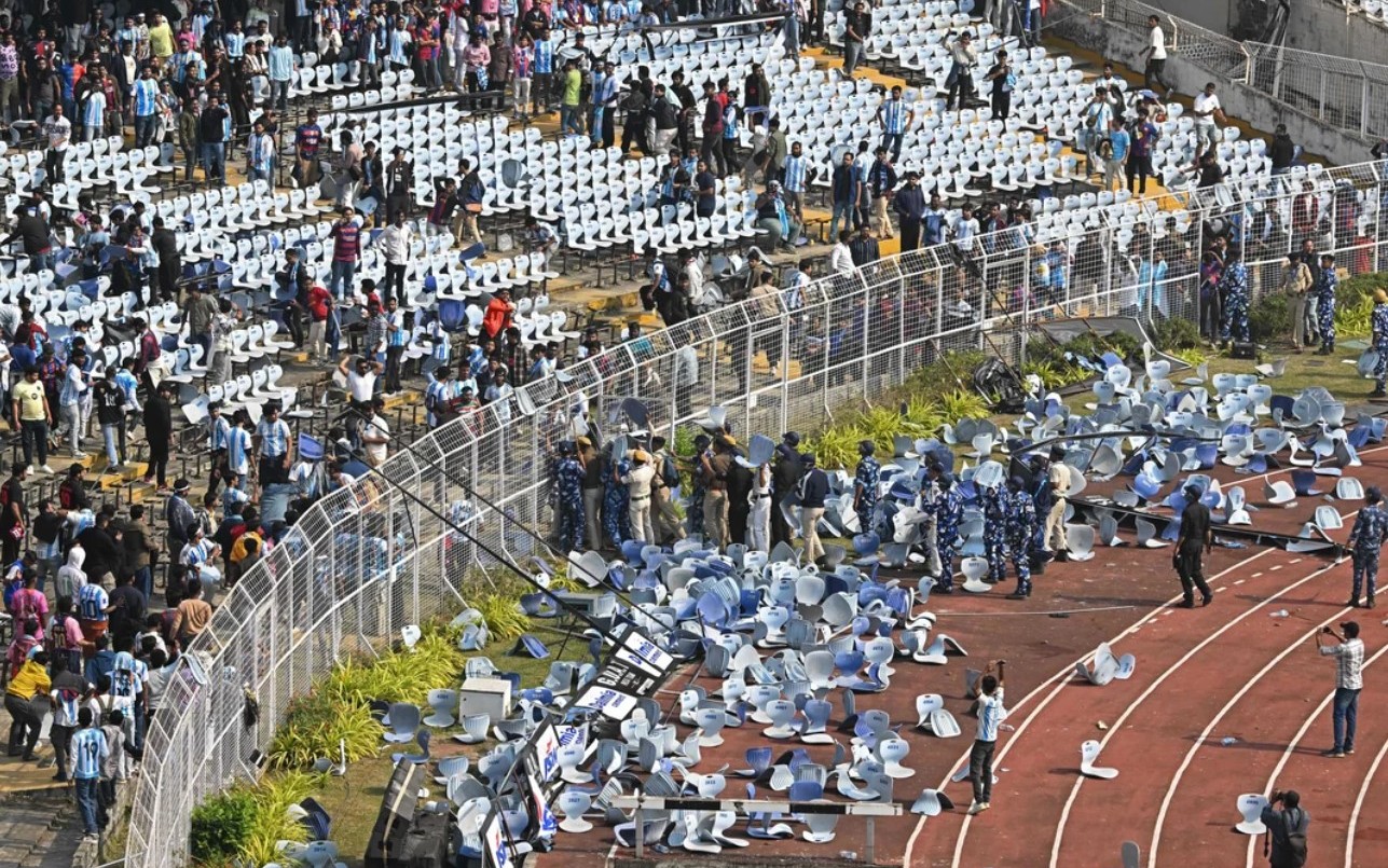 De la euforia al caos: la visita de Lionel Messi a la India terminó en disturbios | Deportes