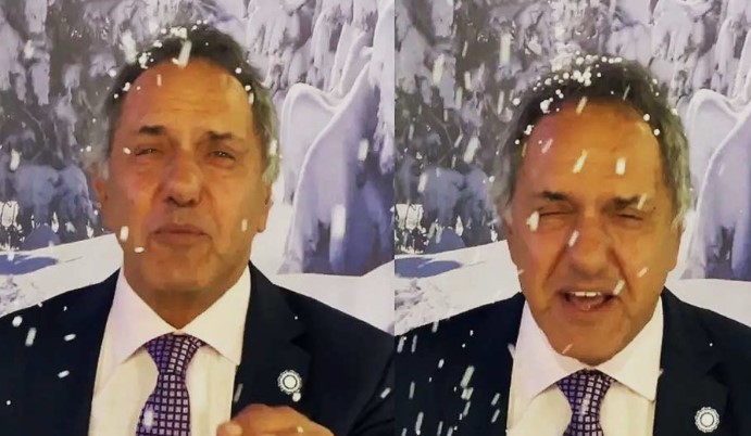 Scioli grabó un video con nieve artificial para promocionar los centros de esquí de Bariloche | Política