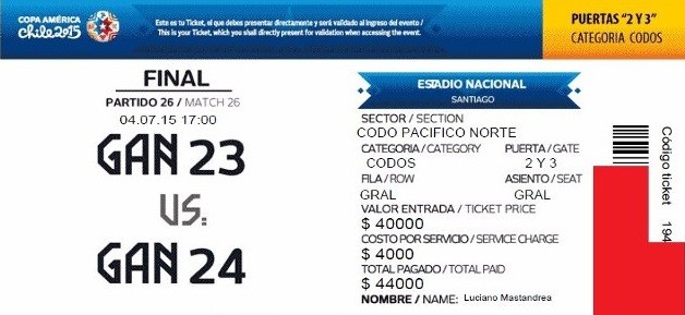 Reventa: las entradas para Chile-Argentina superan los 22.000 dólares | Deportes