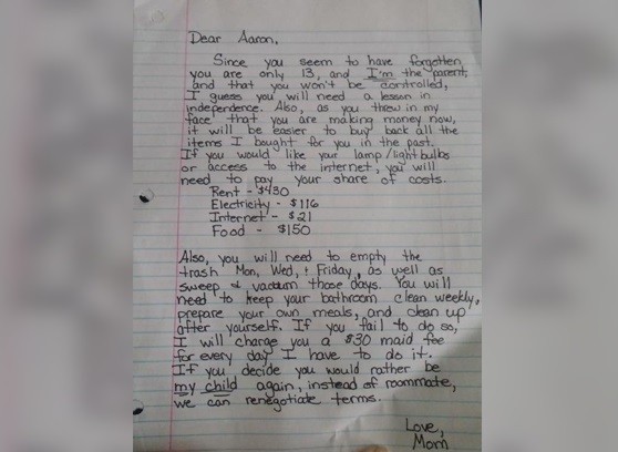 #EsViral: la carta de una madre a su hijo de 13 años que le pidió “independencia” | Curiosidades