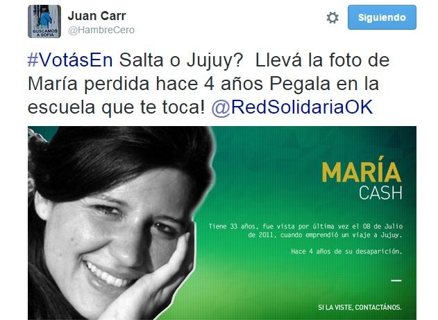 Además de votar, podés ayudar a encontrar personas desaparecidas | Actualidad