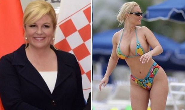 Fotos de la presidenta de Croacia en bikini y la confusión con una ex conejita Playboy | Curiosidades