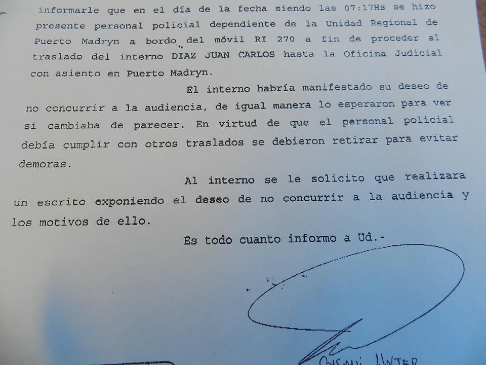 Un preso faltó a una audiencia porque “quería seguir durmiendo” | Actualidad