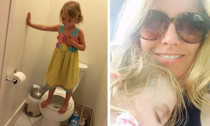 Le sacó una foto a su hija arriba del inodoro, pensó que era graciosa pero escondía un drama | Curiosidades
