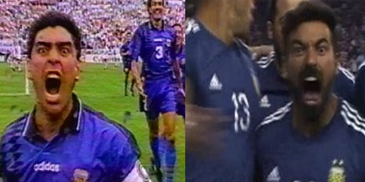 El festejo de Lavezzi, igual al de Maradona ante Grecia en el 94 | Deportes
