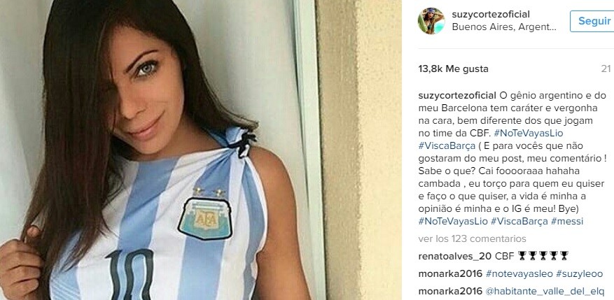 El apoyo a Messi que faltaba: Miss Bum Bum llegó a Argentina para bancar a La Pulga | Redes