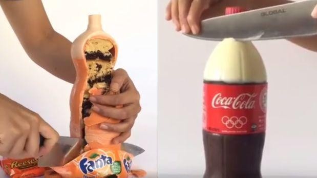 Video: las increíbles tortas que imitan botellas de gaseosas | Curiosidades