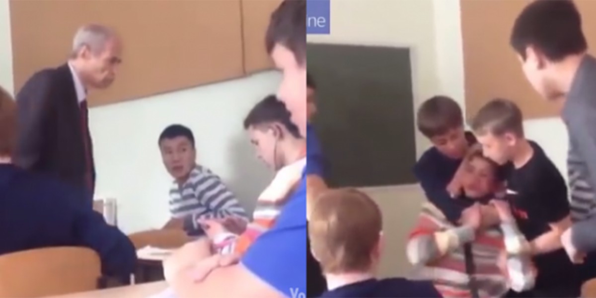 Video: feroz golpiza de un alumno a un profesor por quitarle los auriculares | Internacionales