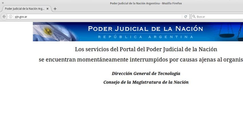 La página web del Poder Judicial está caída desde el viernes | Actualidad